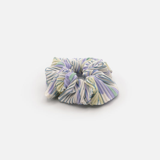 Purple & yellow lined scrunchie - HA251E080MM