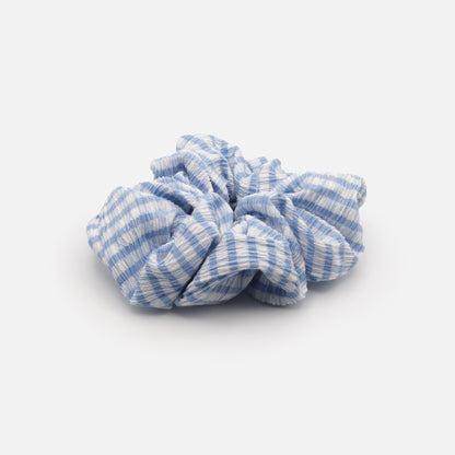 Blue & white vichy scrunchie - HA251E090BL