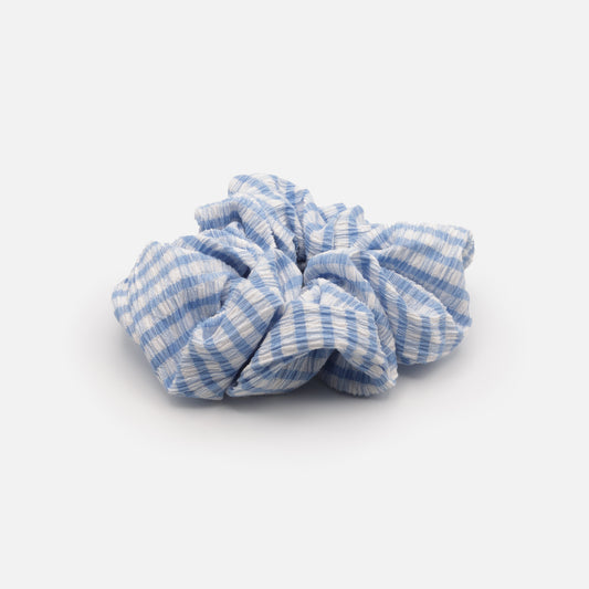 Blue & white vichy scrunchie - HA251E090BL