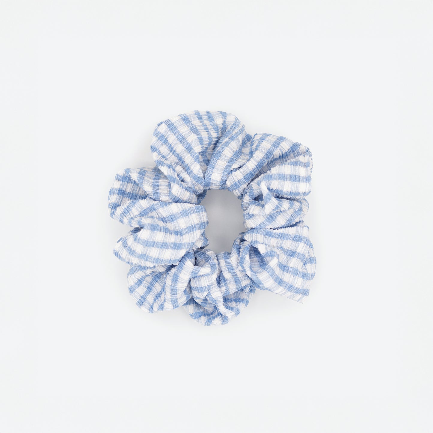 Blue & white vichy scrunchie - HA251E090BL