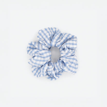 Blue & white vichy scrunchie - HA251E090BL