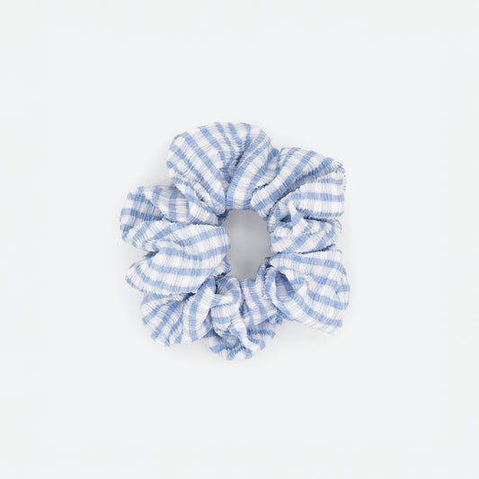 Blue & white vichy scrunchie - HA251E090BL