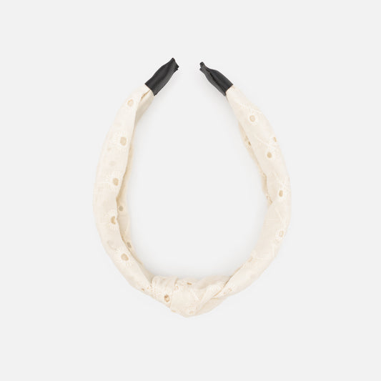 Pattern ivory headband - HA251H129IV