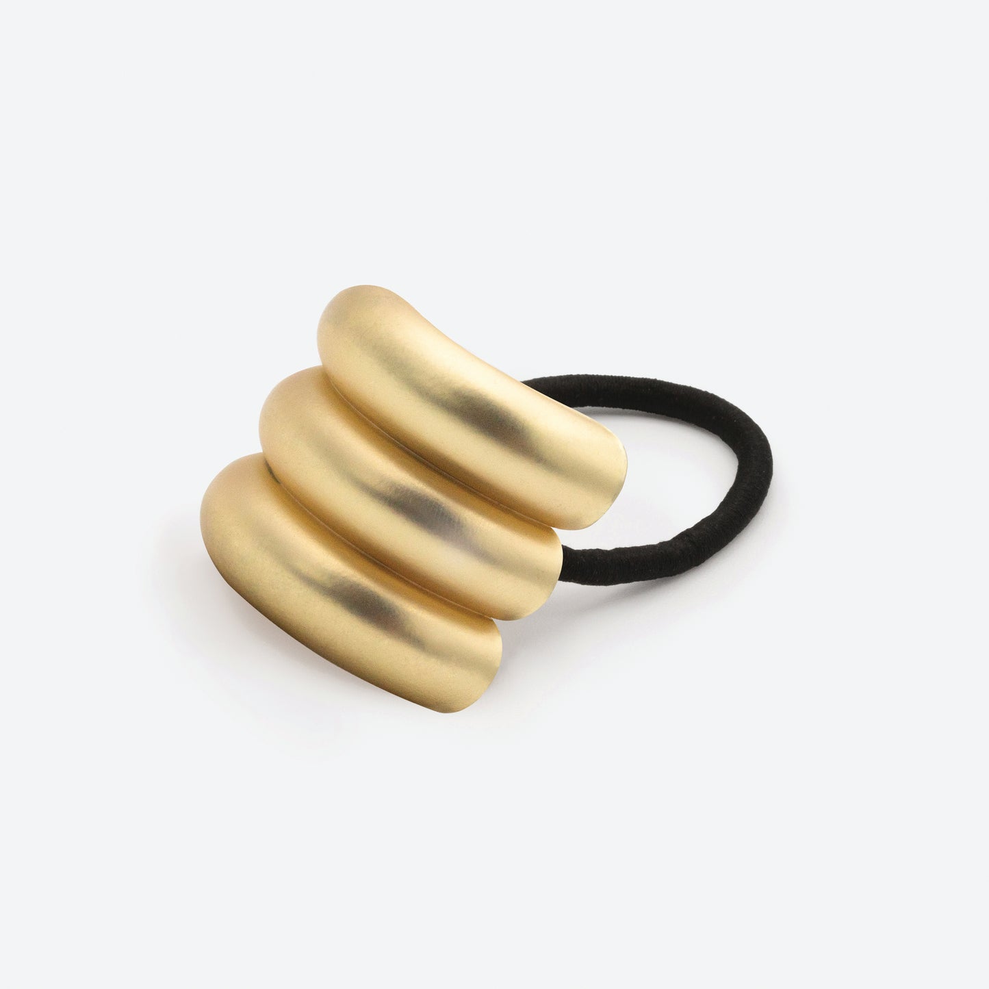 Élastique noir avec ornement doré en métal lustré - HA253E039GL