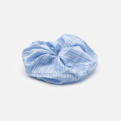 White & blue stripes large scrunchie - HA253E050BL
