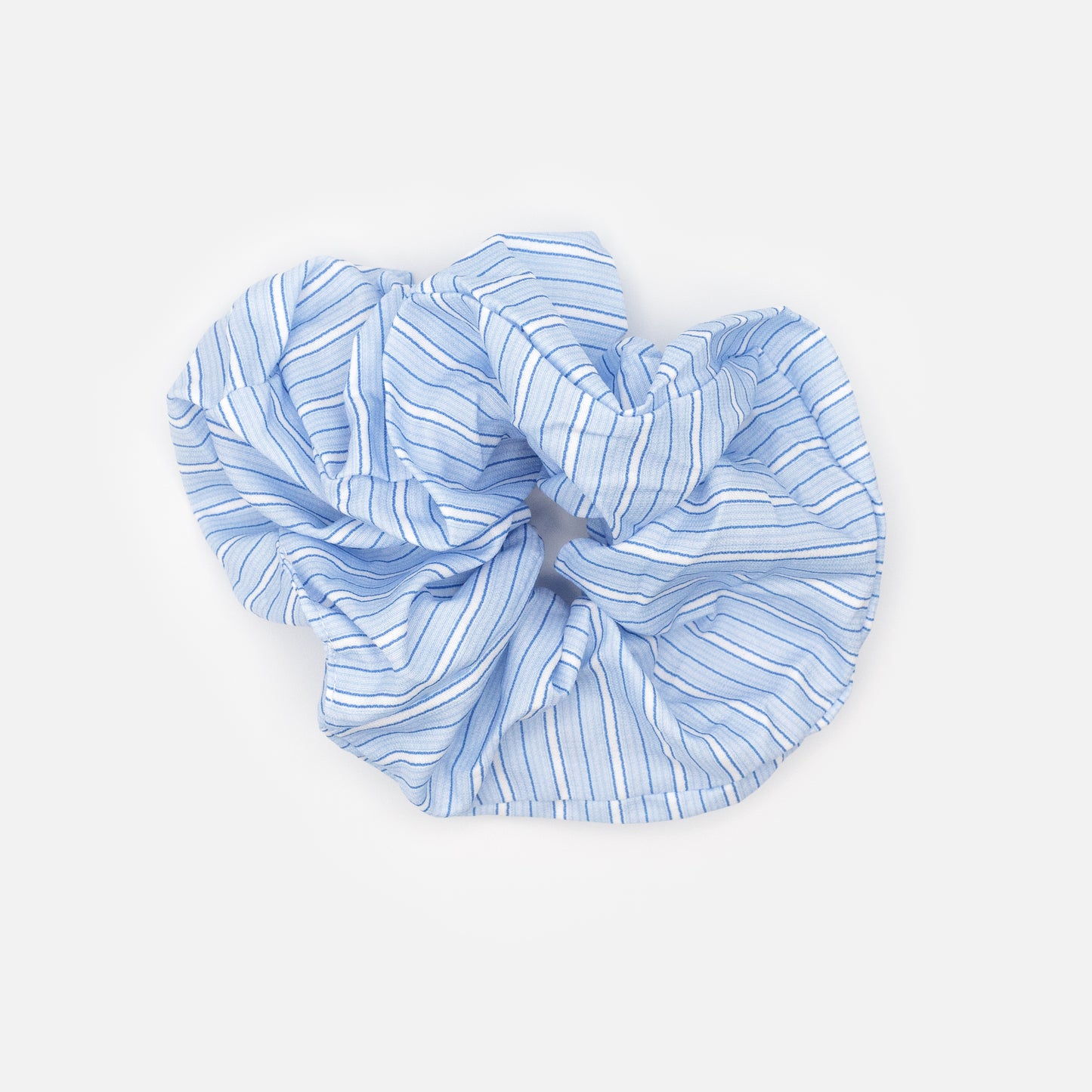 White & blue stripes large scrunchie - HA253E050BL