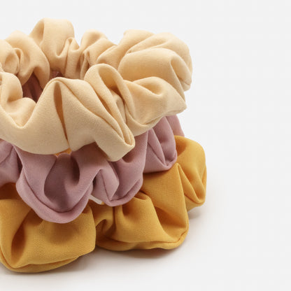 Trio de minces chouchous beige, vieux rose & jaune - HA253E059MM