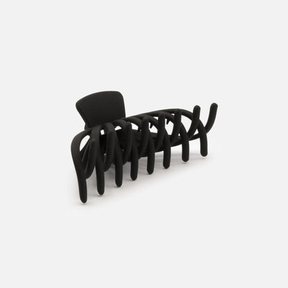 HA253W038BK - Pince pieuvre noire en plastique au fini mat