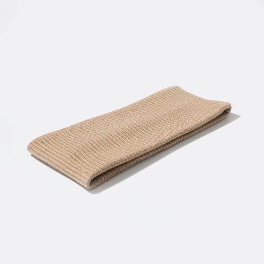 Beige Ribbed Fabric Headband