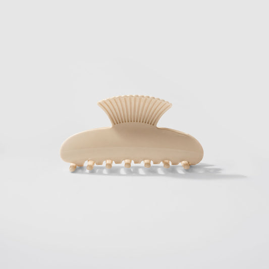 Cream Seashell Shaped Claw Clip