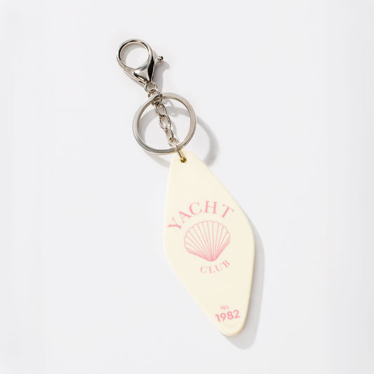 Ivory Vintage Motel Keychain