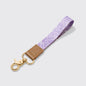 Lilac Bow Print Wristlet Keychain