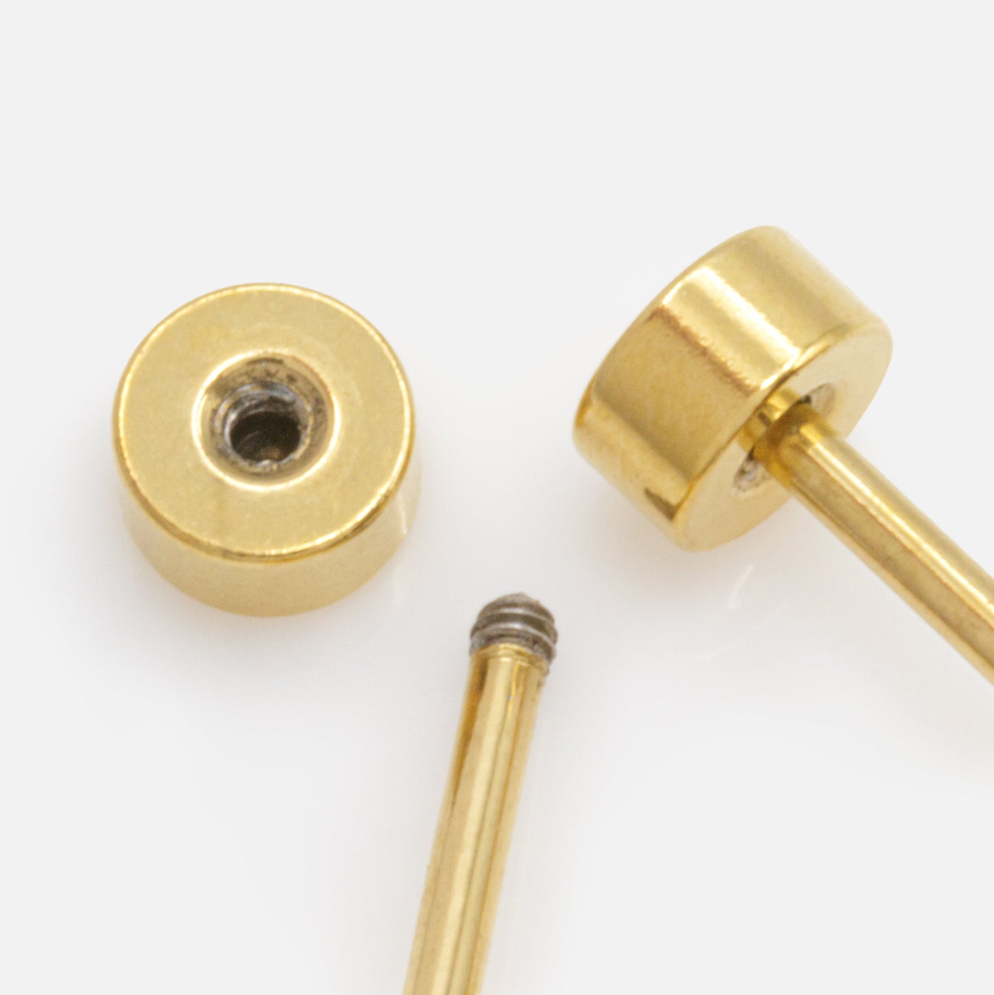Mini boucles d'oreilles méduses dorées avec zircons cubiques en acier inoxydable - MN241E009GL