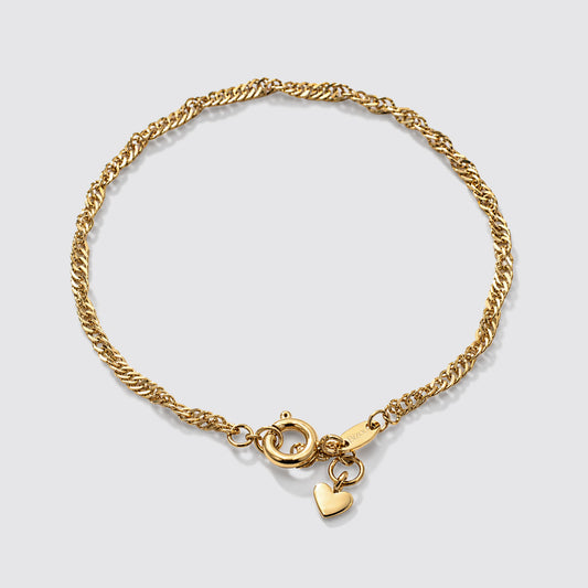 Mini Golden Singapore Chain Bracelet Stainless Steel