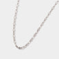 Mini chaîne argentée à mailles diamant en acier inoxydable - MN243N033SL