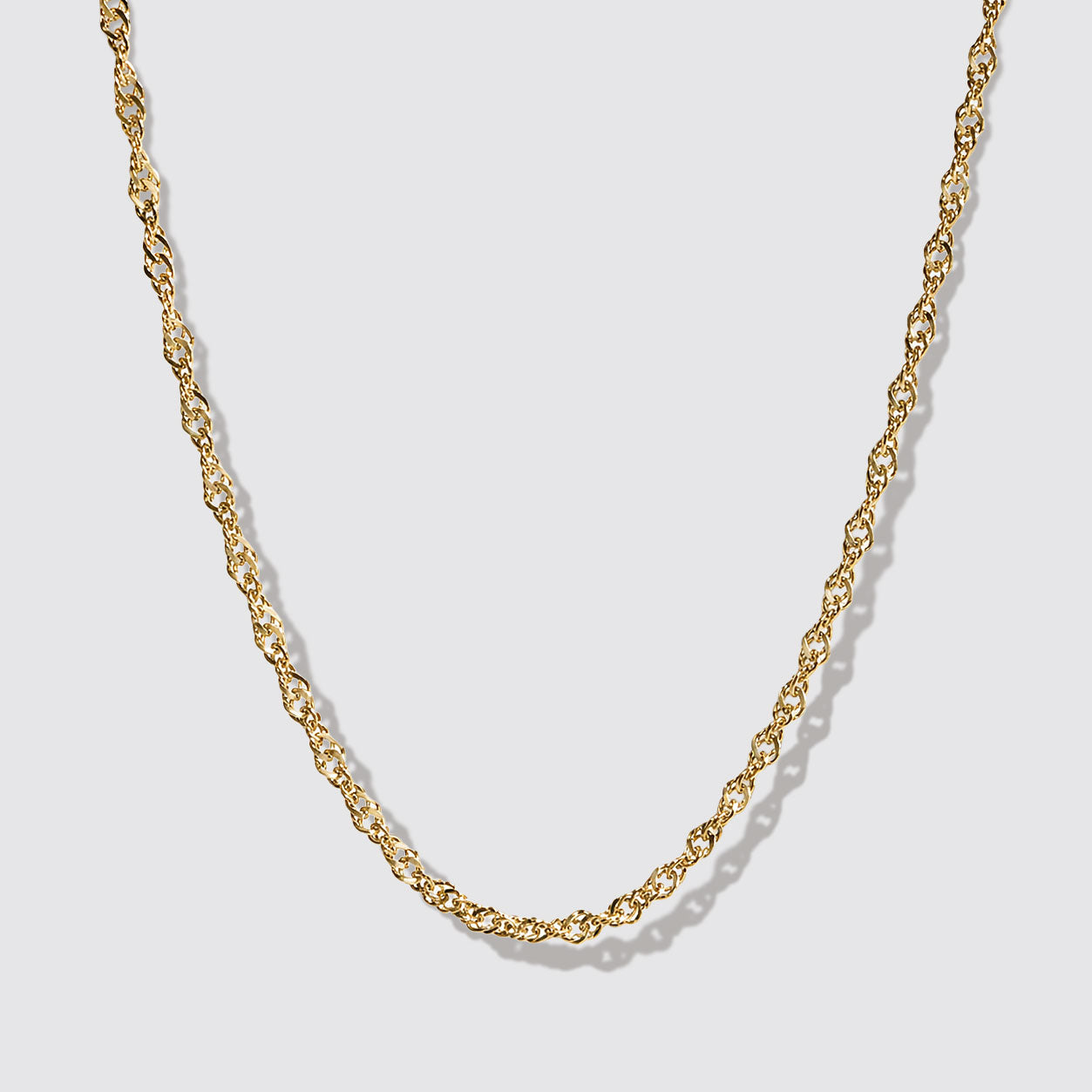 Mini Golden Singapore Chain Necklace Stainless Steel