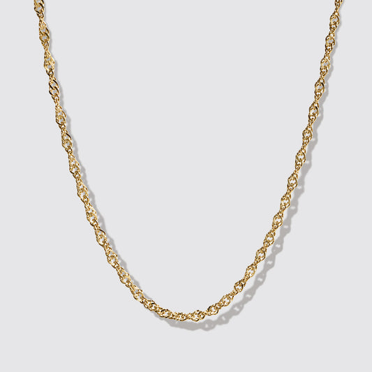 Mini Golden Singapore Chain Necklace Stainless Steel