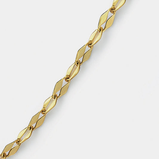 Mini diamond mesh golden bracelet in stainless steel - MN251B031GL