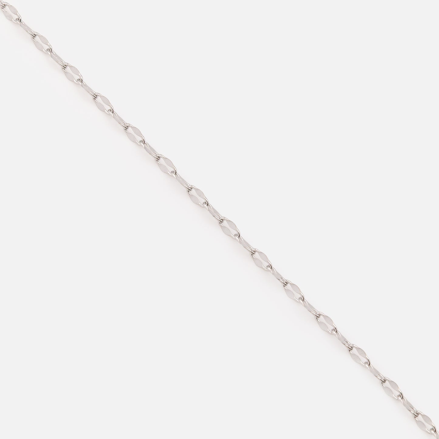 MN251B031SL - Mini bracelet argenté à mailles diamant en acier inoxydable