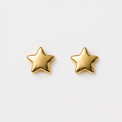 Mini boucles d'oreilles étoiles dorées en acier inoxydable - MN253E001GL