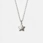 Mini collier étoile argentée en acier inoxydable - MN253N006SL