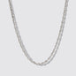 Mini Silvered Singapore Chain Necklace Stainless Steel