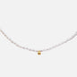 Collier perles & breloque boule dorée - PL211N02WH