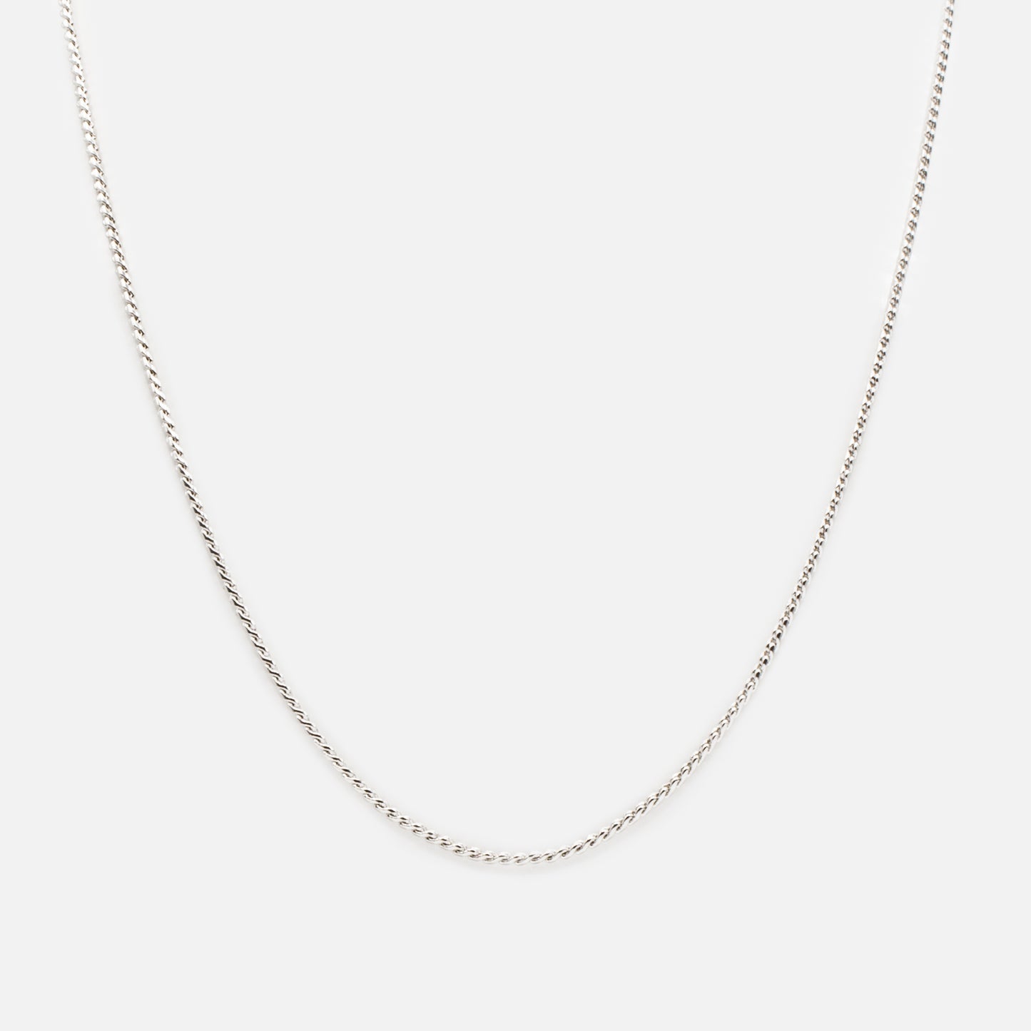 Ensemble de deux colliers argentés mailles en "s" & perles rondes - PL231N01AR