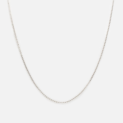 Ensemble de deux colliers argentés mailles en "s" & perles rondes - PL231N01AR