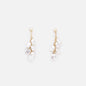 PL253E003GL - Boucles d'oreilles dorées tombée de perles plates