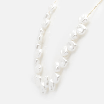 PL253N019GL - Collier doré avec perles plates