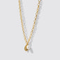 Delicate Golden Necklace with Seashell and Pearl Charms