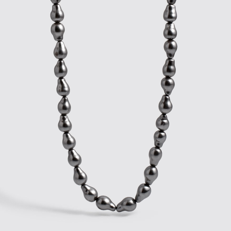 Dark Grey Baroque Pearl Necklace