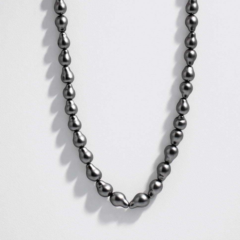 Dark Grey Baroque Pearl Necklace