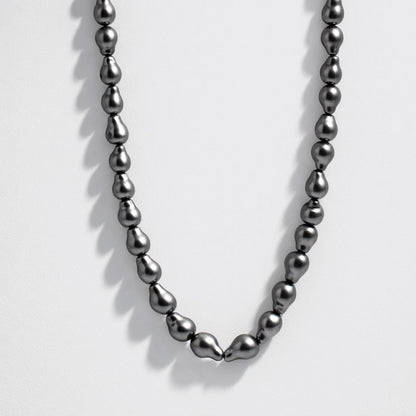 Dark Grey Baroque Pearl Necklace