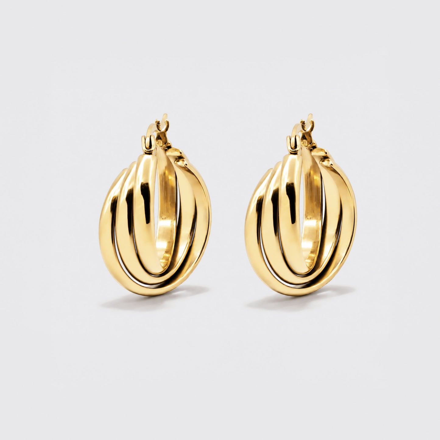 Gold-Tone Chunky Hoop Earrings