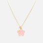 Collier doré fleur rose & perle - PR251N026GL