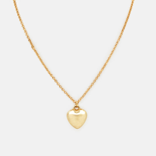 Bombed golden heart necklace - PR251N029GL