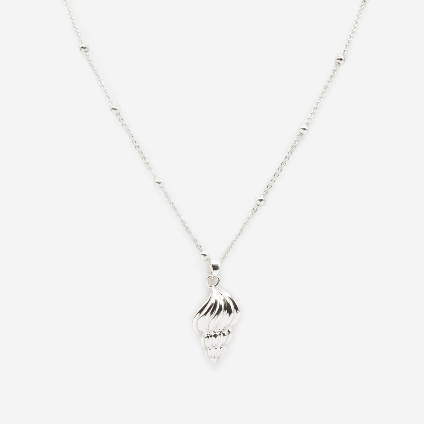 Collier argenté coquillage en spirale - PR251N035SL