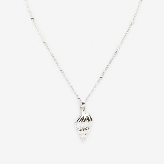 Silvered spiral shell necklace - PR251N035SL