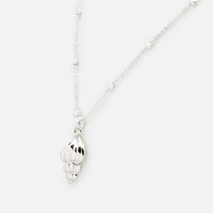 Collier argenté coquillage en spirale - PR251N035SL