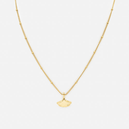 Golden closed shell necklace - PR251N058GL