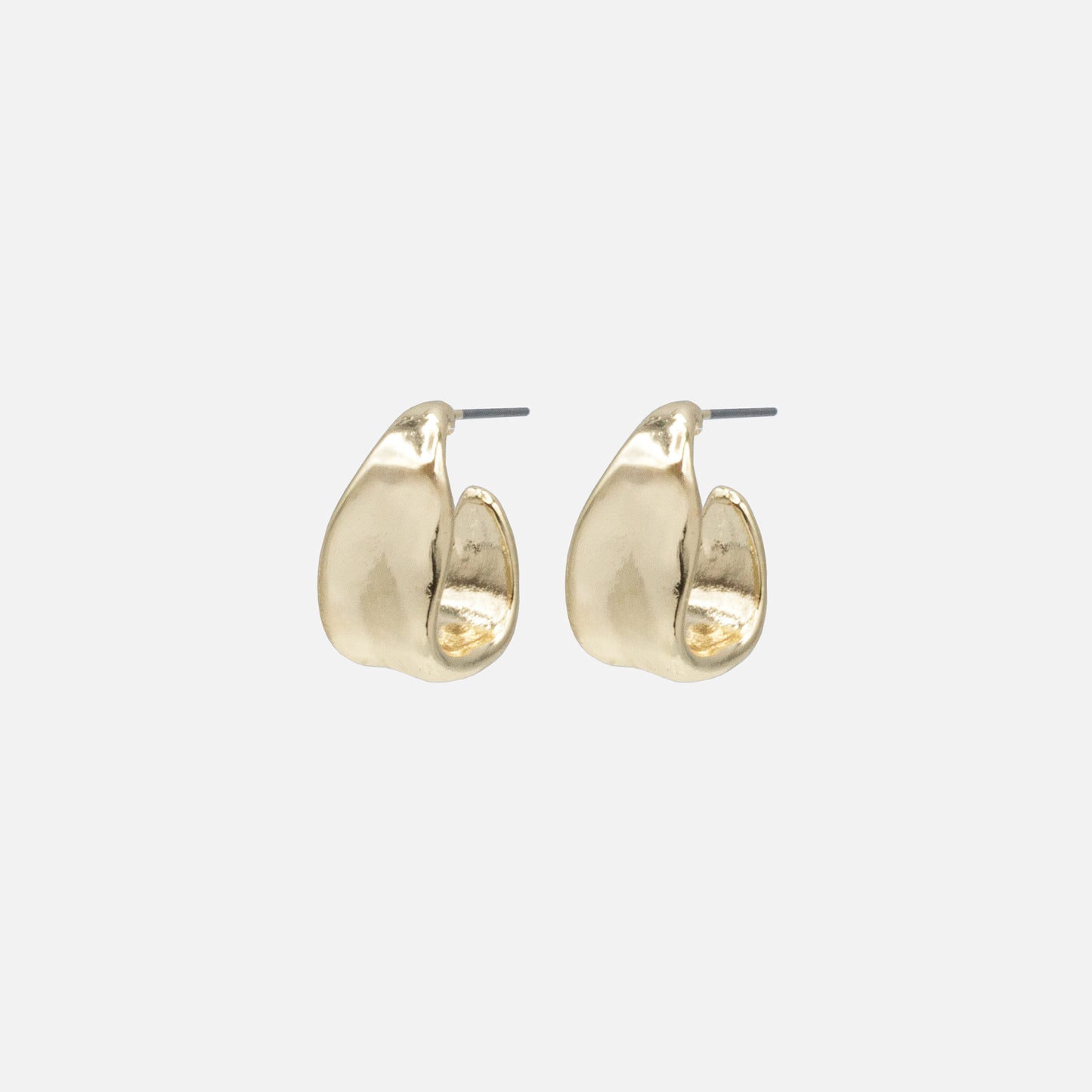 PR253E005GL - Boucles d'oreilles anneaux dorés imparfaits