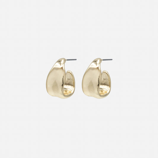 PR253E005GL - Unperfect golden hoop earrings