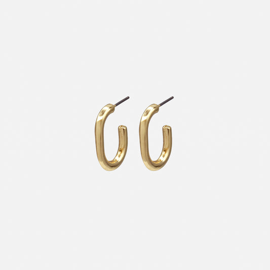 Small golden hoop earrings - PR253E007GL