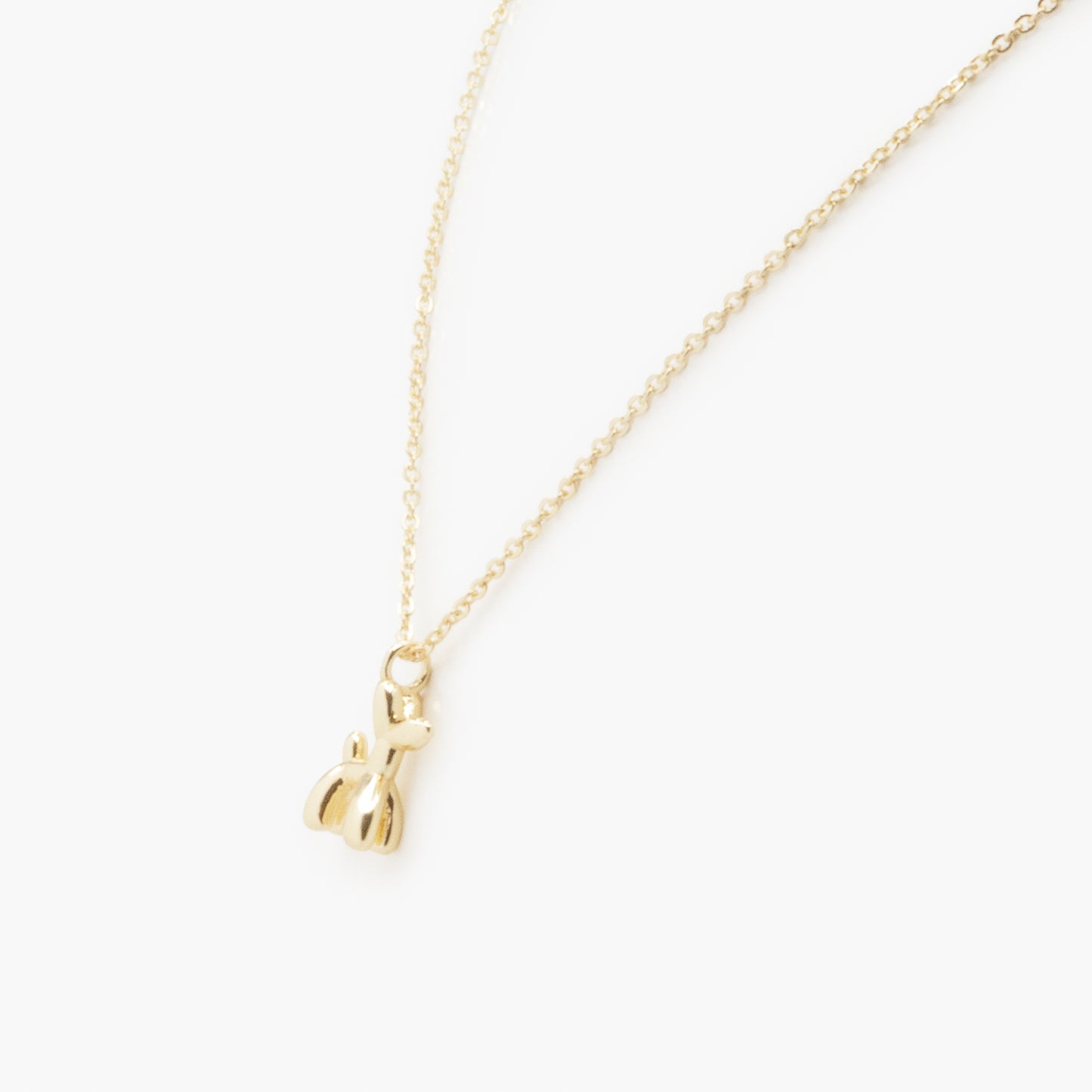 PR253N023GL - Little dog charm golden necklace