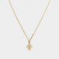 Collier doré breloque petit avion avec zircons cubiques - PR253N024GL