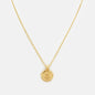Collier doré breloque fleur texturée - PR253N027GL