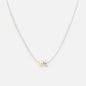 PR253N029MM - Collier argenté breloques cylindriques deux tons