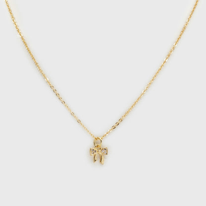 Collier doré breloque petite boucle avec zircons cubiques - PR253N030GL